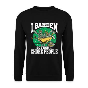 Gardening Horticulture Gardener - Unisex Pullover - Schwarz - Vorne - Alina (178cm) & Michal (187cm)