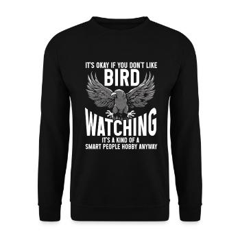 Bird Watching Cute Bird Lover - Unisex Sweatshirt - black - Front - Alina (178cm) & Michal (187cm)