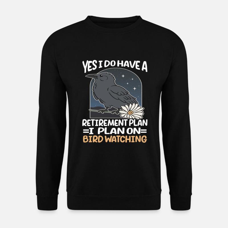 Bird Watching Cute Bird Lover - Unisex Pullover - Schwarz
