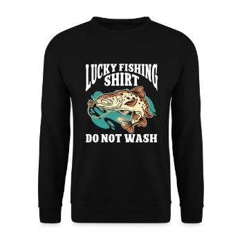 Fishing Design Fish Lover Fisherman - Unisex Pullover - Schwarz - Vorne - Alina (178cm) & Michal (187cm)