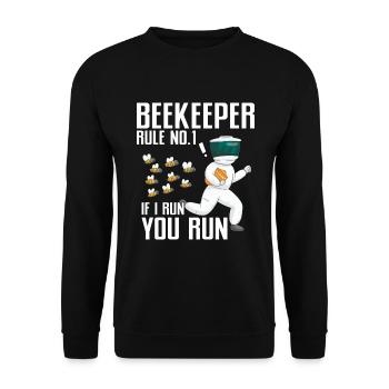 Beekeeping Bees Beekeeper - Unisex Pullover - Schwarz - Vorne - Alina (178cm) & Michal (187cm)