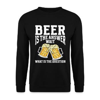 Funny Beer Brewing - Unisex Pullover - Schwarz - Vorne - Alina (178cm) & Michal (187cm)