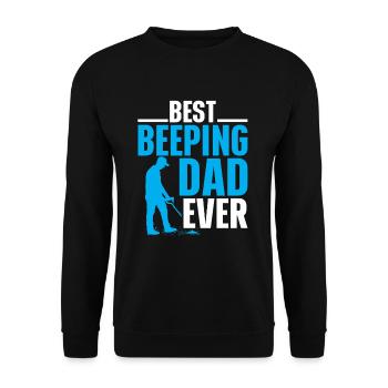 Metal Detectorist Metal Detecting - Unisex Sweatshirt - black - Front - Alina (178cm) & Michal (187cm)