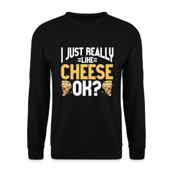 Cheese Making Cheese Lover - Unisex Pullover - Schwarz - Vorne - Alina (178cm) & Michal (187cm)