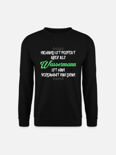 WASSERMANN WASSERMÄNNER SIND PERFEKT - Unisex Pullover - Schwarz