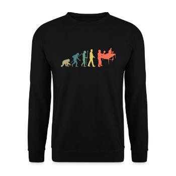 Evolution Tischtennis Retro - Unisex Pullover - Schwarz - Vorne - Alina (178cm) & Michal (187cm)