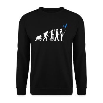 Modellflug Evolution - Unisex Pullover - Schwarz - Vorne - Alina (178cm) & Michal (187cm)