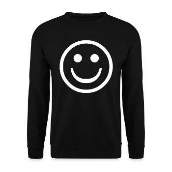 Smilie - Unisex Sweatshirt - black - Front - Alina (178cm) & Michal (187cm)