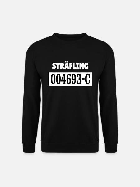 Insasse Häftling Sträfling Gefängnis Knast Outfit - Unisex Pullover - Schwarz