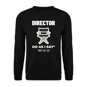 Réalisateur Directeur Film Vidéo Réalisateur Cadeau - Sweat-shirt Unisexe - noir - Devant - Alina (178cm) & Michal (187cm)