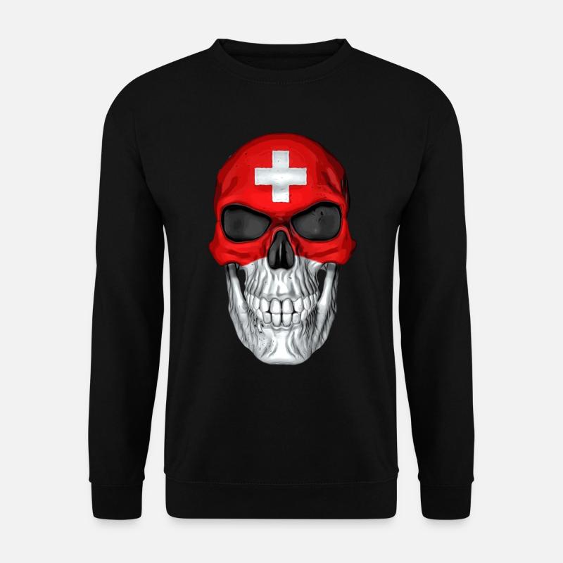 Totenkopf Schweiz - Unisex Pullover - Schwarz