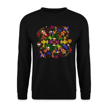 Colombia, charming land full of cheerful people - Unisex Sweatshirt - black - Front - Alina (178cm) & Michal (187cm)