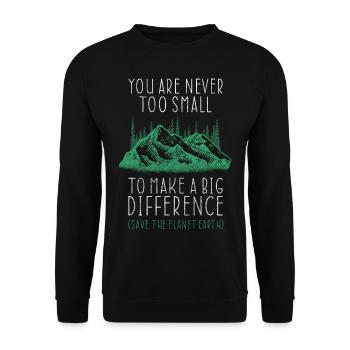 Naturschutz Planet Ozean - Unisex Pullover - Schwarz - Vorne - Alina (178cm) & Michal (187cm)