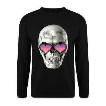 Love skull - Unisex Pullover - Schwarz - Vorne - Alina (178cm) & Michal (187cm)