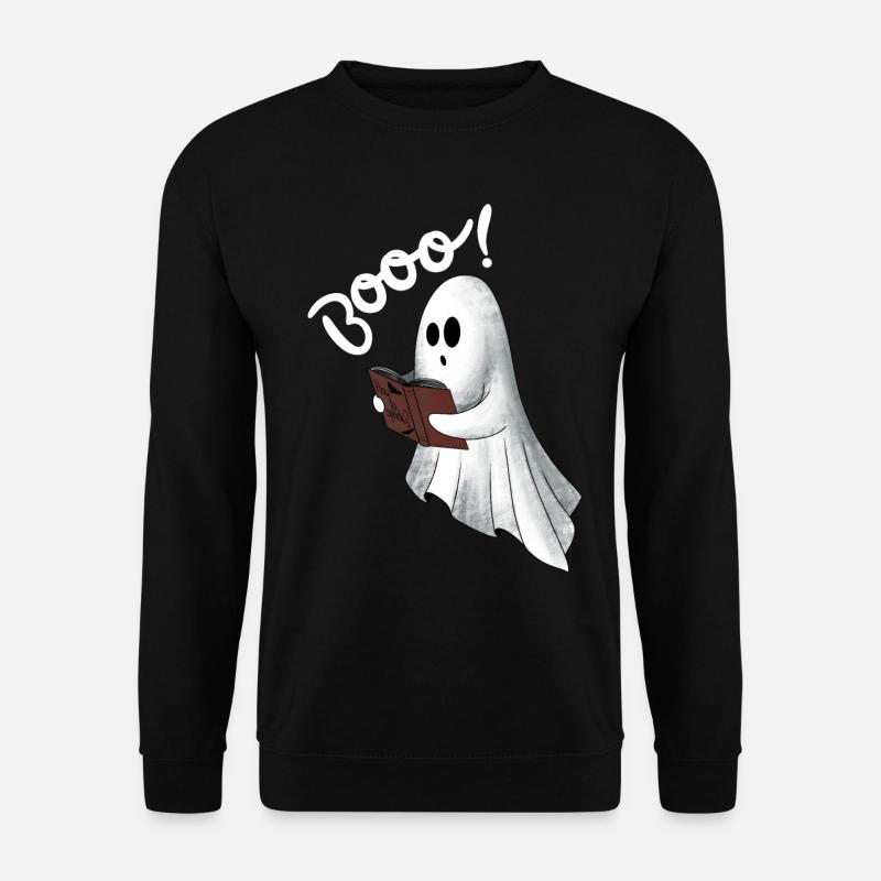 Creepy ghost white - Unisex Sweatshirt - black