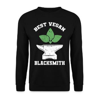 Blacksmith Vegan - Unisex Sweatshirt - black - Front - Alina (178cm) & Michal (187cm)