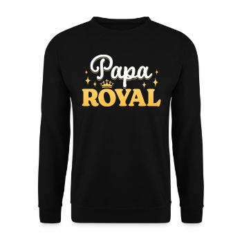 Royal Dad Man Father Dad Father's Day - Unisex Sweatshirt - black - Front - Alina (178cm) & Michal (187cm)