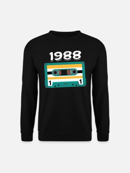 Cassette 1988 Vintage Anniversaire 1988 - Sweat-shirt Unisexe - noir