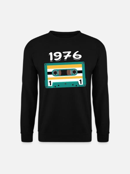 Kassette 1976 Jahrgang Jubiläum 1976 - Unisex Pullover - Schwarz