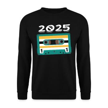 Cassette 2025 Vintage Anniversary 2025 - Unisex Sweatshirt - black - Front - Alina (178cm) & Michal (187cm)