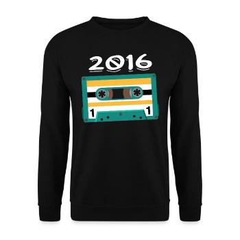 Cassette 2016 Vintage Anniversary 2016 - Unisex Sweatshirt - black - Front - Alina (178cm) & Michal (187cm)