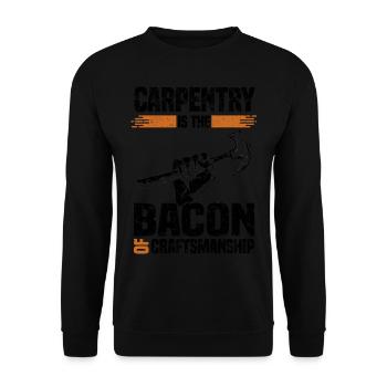 Geschenke für Tischler | Lehrling Geselle Handwerk - Unisex Pullover - Schwarz - Vorne - Alina (178cm) & Michal (187cm)