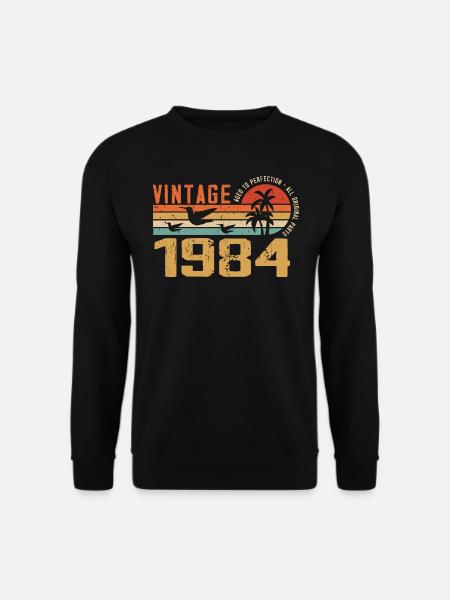 Jahrgang 1984 Jubiläumsgeschenk - Jahrgang 1984 - Unisex Pullover - Schwarz