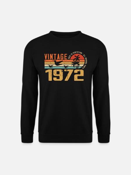 Jahrgang 1972 Jubiläumsgeschenk - Jahrgang 1972 - Unisex Pullover - Schwarz