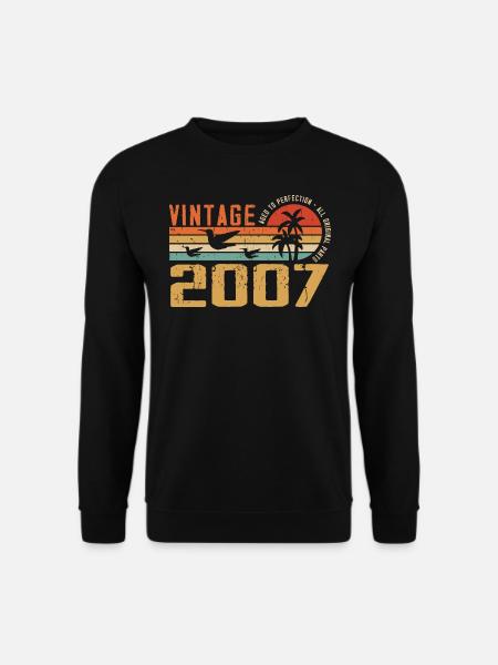 Jahrgang 2007 Jubiläumsgeschenk - Jahrgang 2007 - Unisex Pullover - Schwarz