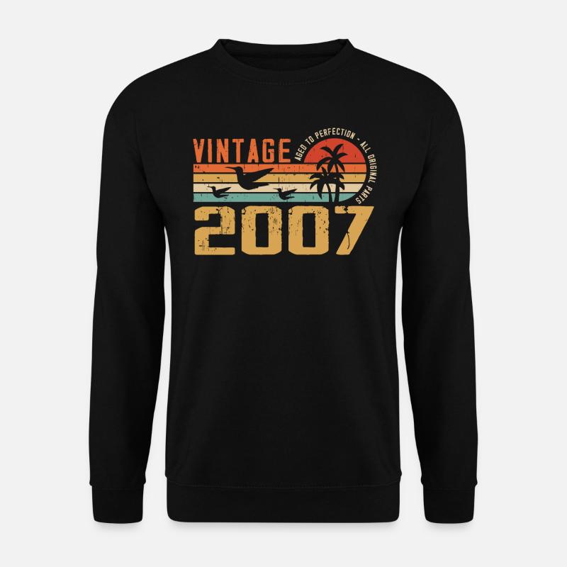 Jahrgang 2007 Jubiläumsgeschenk - Jahrgang 2007 - Unisex Pullover - Schwarz