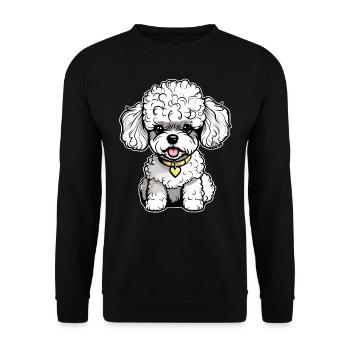 Caniche mignon II - Sweat-shirt Unisexe - noir - Devant - Alina (178cm) & Michal (187cm)