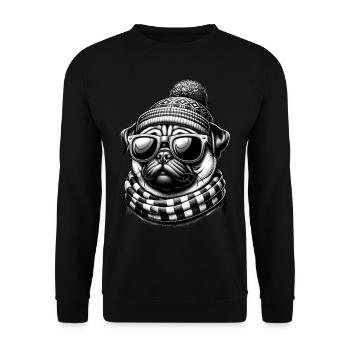 Carlin Hiver Cool - Sweat-shirt Unisexe - noir - Devant - Alina (178cm) & Michal (187cm)