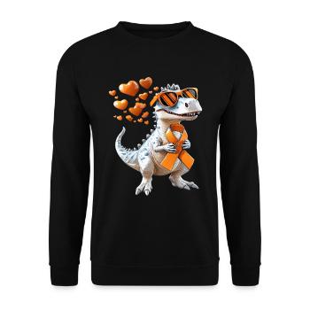 Multiple Sclerosis Awareness Support - Unisex Sweatshirt - black - Front - Alina (178cm) & Michal (187cm)