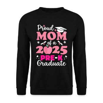 Proud Mom of Pre-K Graduate 2025 - Unisex Sweatshirt - black - Front - Alina (178cm) & Michal (187cm)