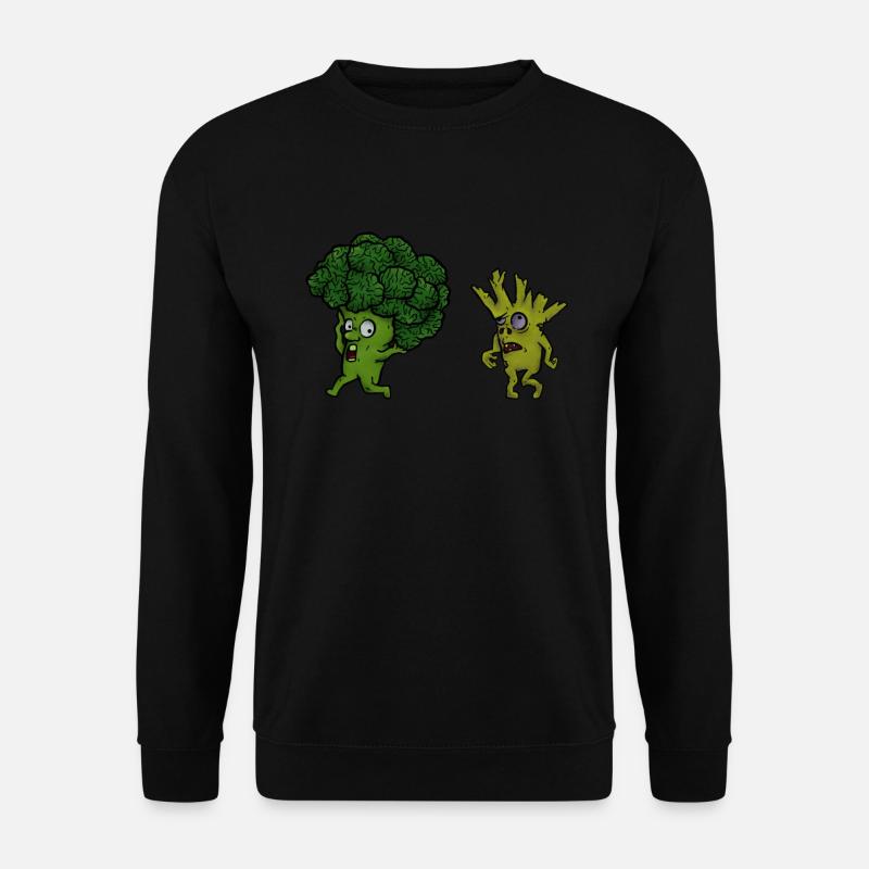 Brokkoli-Zombie - lustiges veganes Veggie-Monster-Geschenk - Unisex Pullover - Schwarz