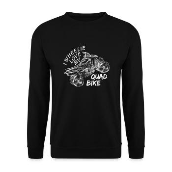 J'aime Wheelie mon quad - cadeau drôle de motocross - Sweat-shirt Unisexe - noir - Devant - Alina (178cm) & Michal (187cm)