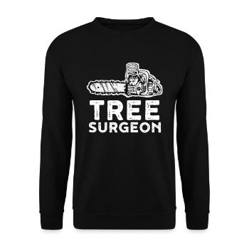 Cadeau de la forêt Funny Ranger Tree Surgeon - Sweat-shirt Unisexe - noir - Devant - Alina (178cm) & Michal (187cm)