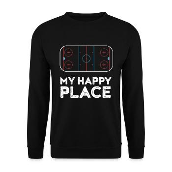Hockey Hallenhockey Eishockey Feldhockey Geschenk - Unisex Pullover - Schwarz - Vorne - Alina (178cm) & Michal (187cm)