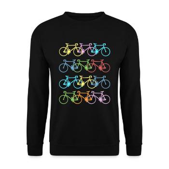 Vélo vélo de route vélo de montagne vélo cadeau - Sweat-shirt Unisexe - noir - Devant - Alina (178cm) & Michal (187cm)