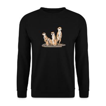 Suricate - Sweat-shirt Unisexe - noir - Devant - Alina (178cm) & Michal (187cm)