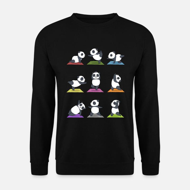 Yoga Panda - Unisex Pullover - Schwarz