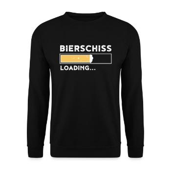 Bierschiss loading Lustiges Bier Säufer Geschenk - Unisex Pullover - Schwarz - Vorne - Alina (178cm) & Michal (187cm)