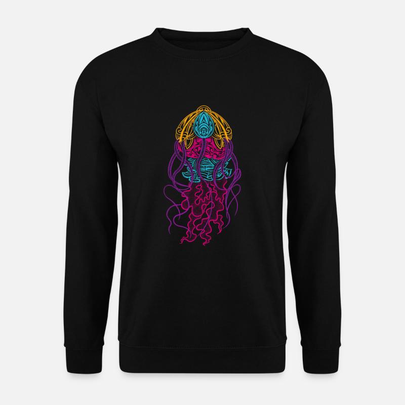 Ornamental Jellyfish - Spiritual Magical Animal - Unisex Pullover - Schwarz