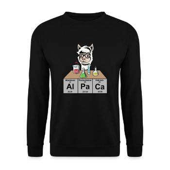Chimie Drôle Chimie Alpaga Alpaga Cadeau - Sweat-shirt Unisexe - noir - Devant - Alina (178cm) & Michal (187cm)