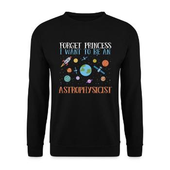 Vergiss Prinzessin - Ich werde Astrophysikerin - Unisex Pullover - Schwarz - Vorne - Alina (178cm) & Michal (187cm)