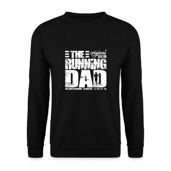 1974 - The Running Dad - Unisex Pullover - Schwarz - Vorne - Alina (178cm) & Michal (187cm)