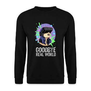 Virtual Reality Virtual Reality Funny Gift - Unisex Sweatshirt - black - Front - Alina (178cm) & Michal (187cm)