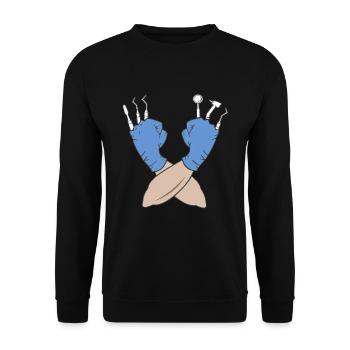 Dental Wolverine Dentist - Unisex Pullover - Schwarz - Vorne - Alina (178cm) & Michal (187cm)