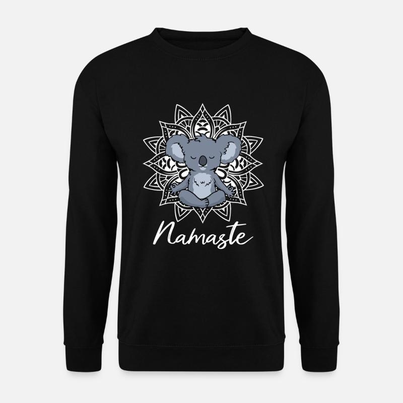 Koala Yoga Meditation Yogi Namaste Geschenk - Unisex Pullover - Schwarz