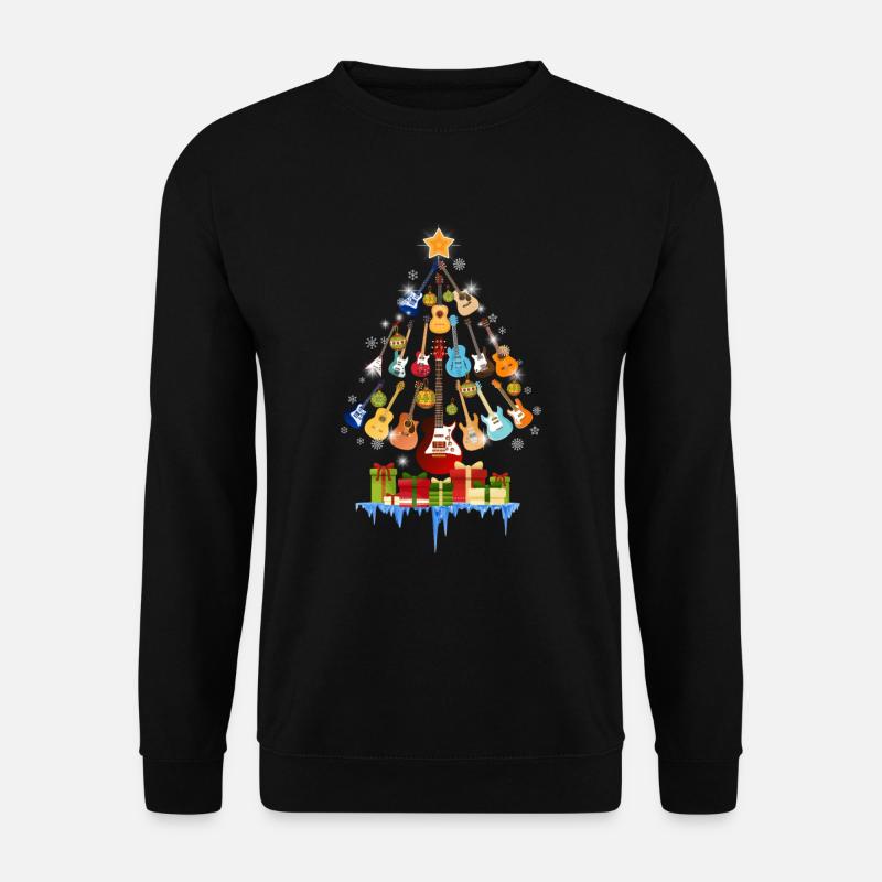 Guitars Christmas Pine Tree - Unisex Sweatshirt - black